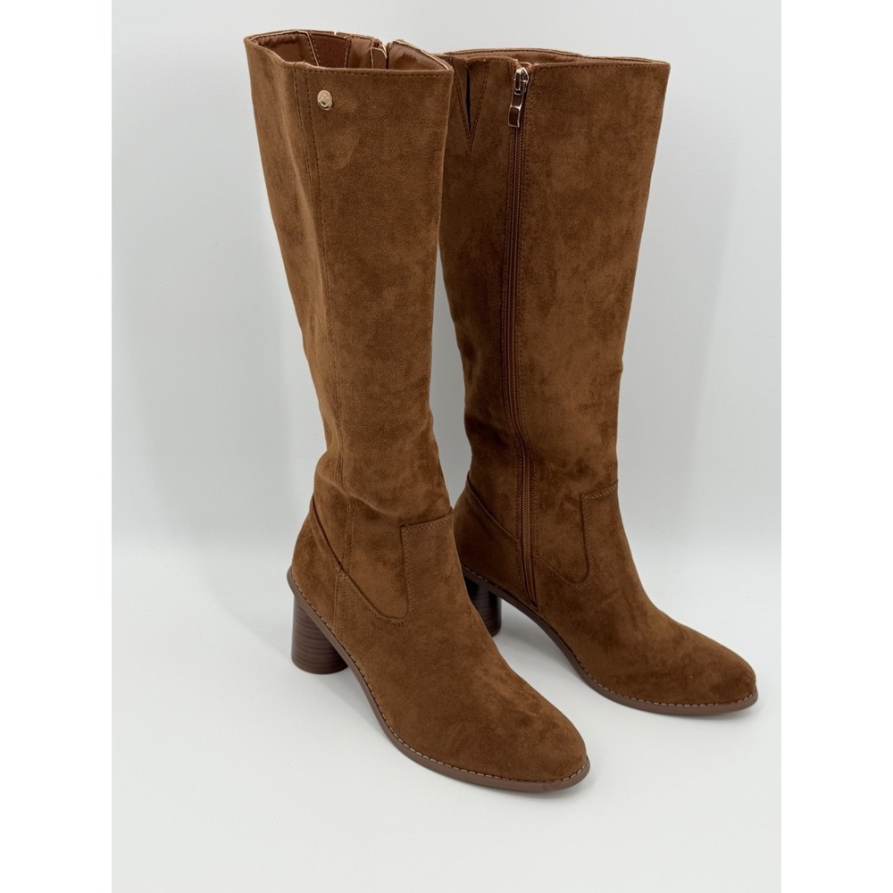 C Wonder Womens Knee High Boot Size 8 New Tan Suede